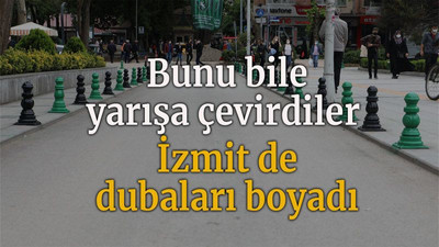 Bunu bile yarışa çevirdiler İzmit de dubaları boyadı